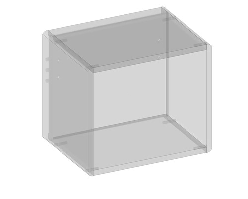 Leerer Hängeschrank zur Wandmontage