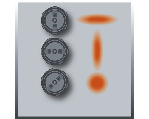 Drei Sprühkopfmuster für Spritzpistolen