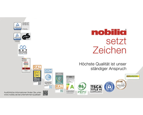 Nobilia Qualitätssiegel und Zertifizierungen