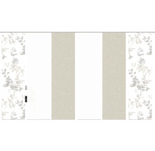 Schiebetür mit Blattmuster und Streifen