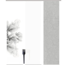 Schiebegardine mit floralem Muster und Textilstruktur