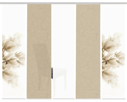 Schiebegardine mit Blumenmuster