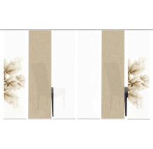 Schiebegardine mit Blumenmotiv und Textur