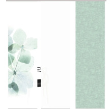 Schiebegardine mit Blumenmotiv und abstrakter Textur