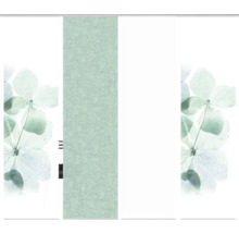 Schiebetür mit Blumenmuster und Textilstruktur