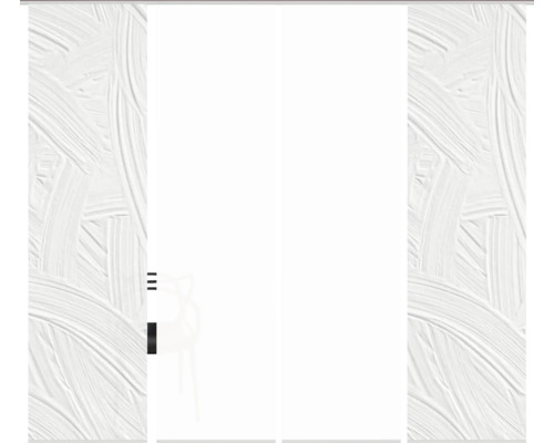 Schiebegardine mit floralem Muster