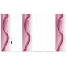Rollup-Display mit abstraktem Wellenmuster