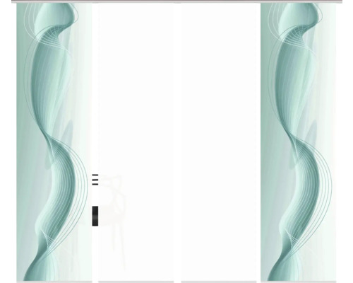 Schiebetür mit abstraktem Muster für Innenräume