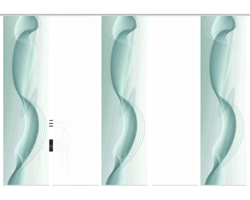 Schiebegardine mit Wellenmuster für Fensterdekoration