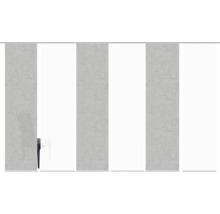 Schiebegardine aus Stoff mit Leinenstruktur