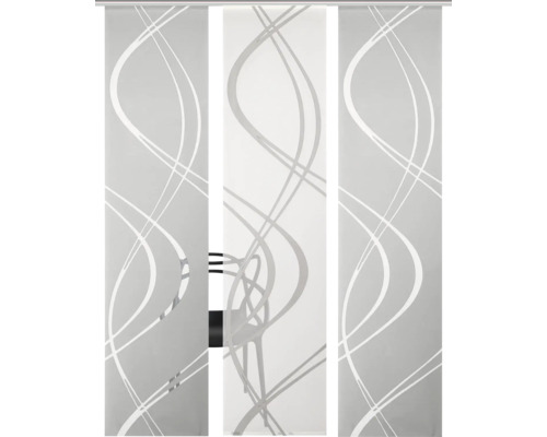 Schiebevorhang mit geschwungenem Muster für Fensterdekoration