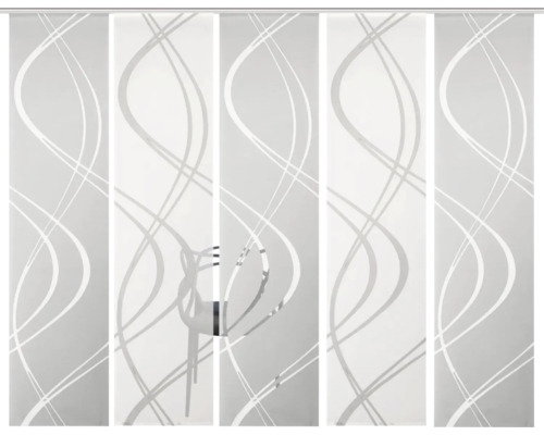 Flächenvorhang mit Wellenmuster für Fensterdekoration