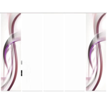 Blickdichte Schiebegardine mit abstraktem Wellenmuster