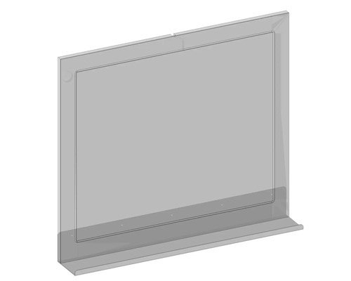 Schutzwand aus Kunststoff mit Fuß