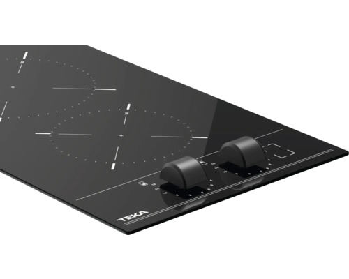 Schwarzes Teka Glaskeramikkochfeld mit Drehreglern