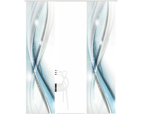 Sichtschutzfolie mit abstraktem Wellenmuster für Fenster