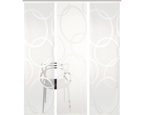 Schiebetür mit Kreis Ornament und Stuhl