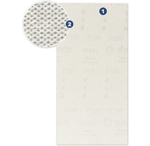 Schleifblatt für Schwingschleifer Bosch, 93x186 mm, Korn 80/120/180, Ungelocht, 10 Stück