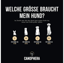Größenübersicht für Canophera Hundespielzeug nach Gewicht des Hundes.
