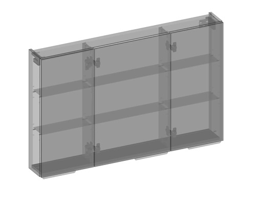 Dreiteiliger Hängeschrank mit Regalböden