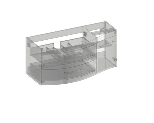 Waschbeckenunterschrank mit Schubladen und Tür