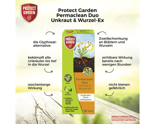 Protect Garden Permaclean Duo Unkraut und Wurzel Ex zur Unkrautbekämpfung