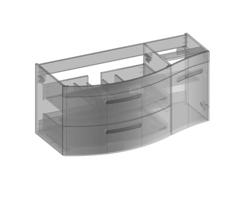 Waschtischunterschrank mit Schubladen und Türen für das Badezimmer