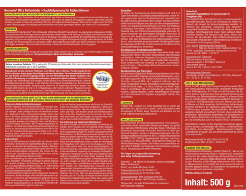 Brumolin Ultra Rattenköder Nachfüllpackung für Köderstationen, hochattraktive und auslegefertige Köderbeutel