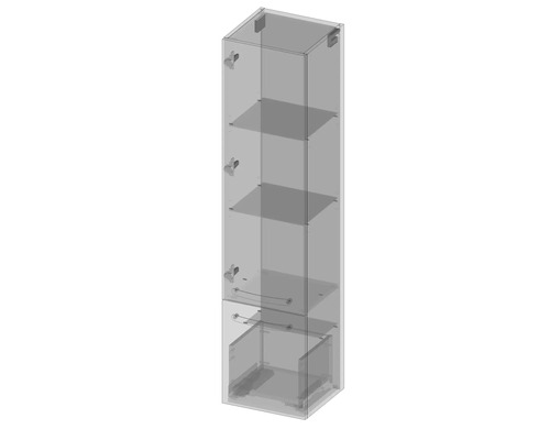 Hochschrank mit Regalböden und einer Schublade