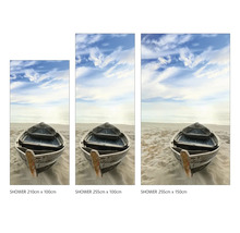Duschrückwand mySpotti Shower Beach & Boat Boot am Strand 210 x 100 cm SH-210100-1935-HB