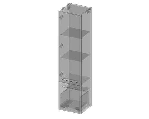 Hochschrank mit Regalböden und Schublade