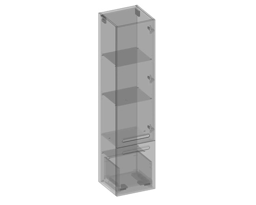 Hochschrank mit Regalböden und Schubladen