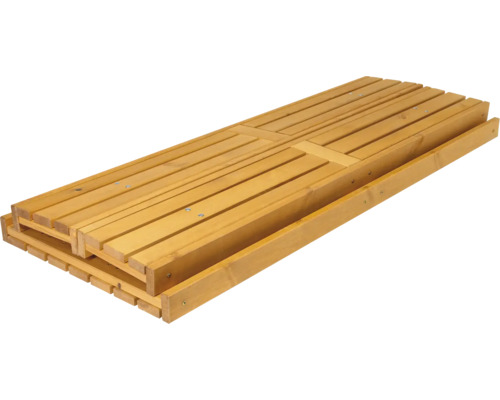 Zusammengeklappter Holzbodenrost