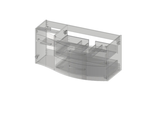 Waschtischunterschrank mit Schubladen und Tür