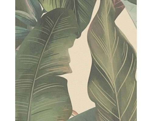 Detailansicht einer Tapete mit Blättermuster