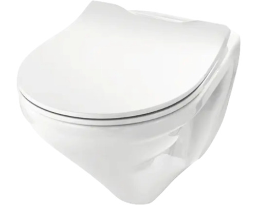 Wand-Tiefspül-WC mit geschlossenem WC-Sitz