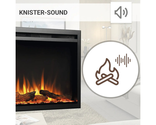 Knistergeräusch eines Elektrokamins