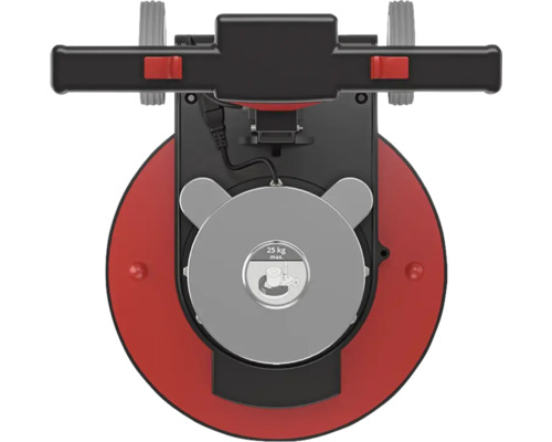 Oberansicht eines Teppichreinigungsgeräts