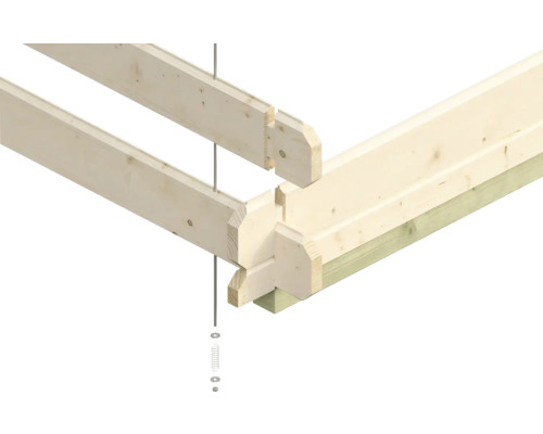 Holzkonstruktion mit Bolzenverbindung