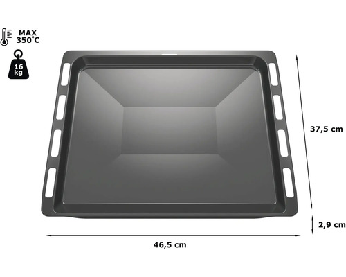 Backblech mit den Maßen 46,5 cm mal 37,5 cm