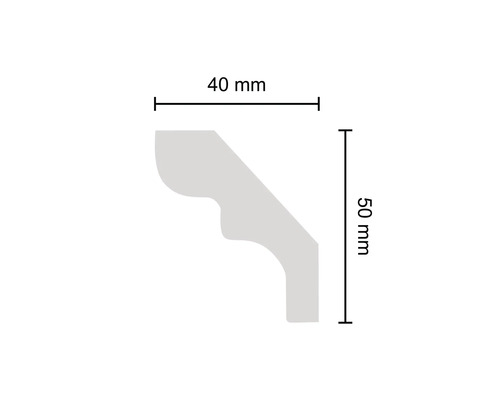 Profilleiste mit den Maßen 40 mm mal 50 mm