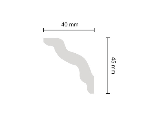Profilleiste mit Abmessungen 40 mm und 45 mm
