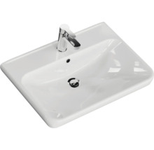 Badmöbel-Set Pelipal Sunline 105 BxHxT 69 x 56 x 48,5 cm Frontfarbe Polar Pinie mit Keramik-Waschtisch und Waschtischunterschrank