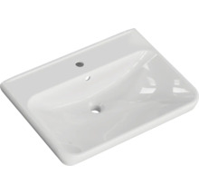 Badmöbel-Set Pelipal Sunline 105 BxHxT 69 x 56 x 48,5 cm Frontfarbe Polar Pinie mit Keramik-Waschtisch und Waschtischunterschrank