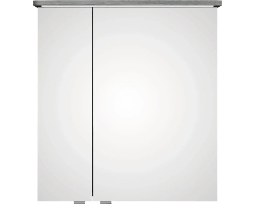 Spiegelschrank mit zwei Türen und oberer Ablage