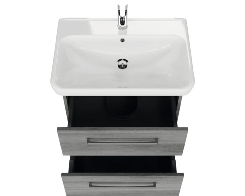 Waschtisch mit zwei Schubladen und Aufsatzwaschbecken