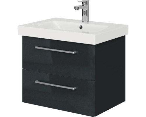 Waschtischunterschrank mit zwei Schubladen und Aufsatzwaschbecken