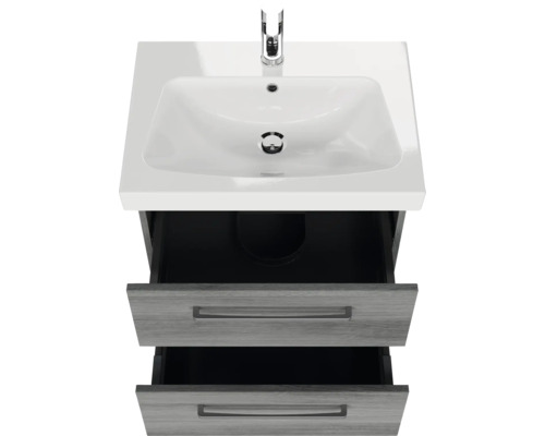 Waschtisch mit zwei Schubladen und Keramikwaschbecken