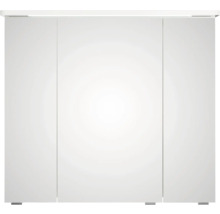 Badmöbel-Set Pelipal Sunline 105 BxHxT 80,5 x 200 x 48,5 cm Frontfarbe weiß hochglanz mit Keramik-Waschtisch Waschtischunterschrank und Spiegelschrank mit LED-Beleuchtung
