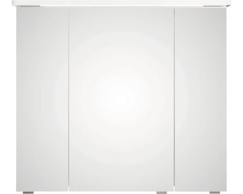 Weißer Badschrank mit drei Türen